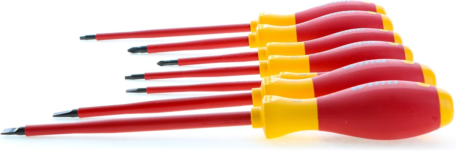 Wiha 32097 | 7 Piece Insulated SoftFinish Screwdriver Set - - 