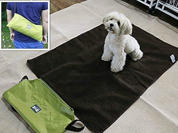 Amazon Duoluo ペット用犬のベッドポータブル屋外 屋内防水寄り添う快適な毛布リバーシブルデザインペット犬旅行毛布スリーピングマット2色 グリーン Duoluo ベッド クッション 通販