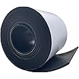Salimhib Solid Rubber Strips with Adhesive 1/8 (.125)" Thick X 4" Wide X 10'Long, Solid Rubber Sheet Rolls Self Adhesive for 