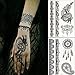 Generic Black Lace Temporary Tattoos for Adventurous Women, Teens & Girls - Henna Tattoos Sticker W306-311(Pack of 2 Sheets)