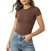 Sol Living Shapewear for Women Tummy Control Bodysuit Body Shaper Tummy Control Seamless Bodysuit Slimming Short Sleeve Top