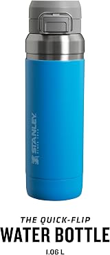 Stanley 1913 Quick Flip Stainless Steel Water Bottle 1.06L Azure view 3