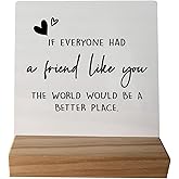 Grapehiker Friendship Gifts for Women: Unique Sentimental Gifts for Bestie BFFs - 'If Everyone Had a Friend Like You' Wood Plaque Sign