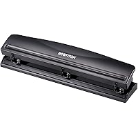 Bostitch Office HP12 3 Hole Punch, 12 Sheet Capacity, Metal,Black