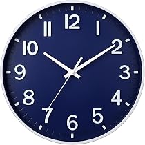 HZDHCLH Navy Wall Clocks Battery Operated,12 inch Silent Non