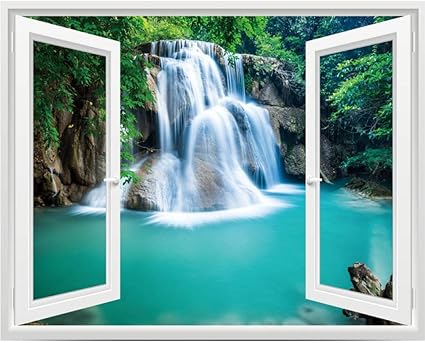 Wasserdichte 3d stereo tapete selbstklebende gefälschte fenster