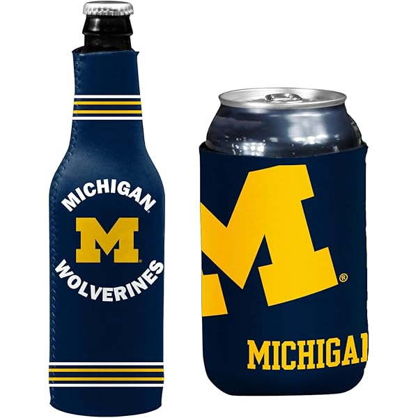 Michelob Ultra Koozie Michigan Wolverines Can Cooler 12oz