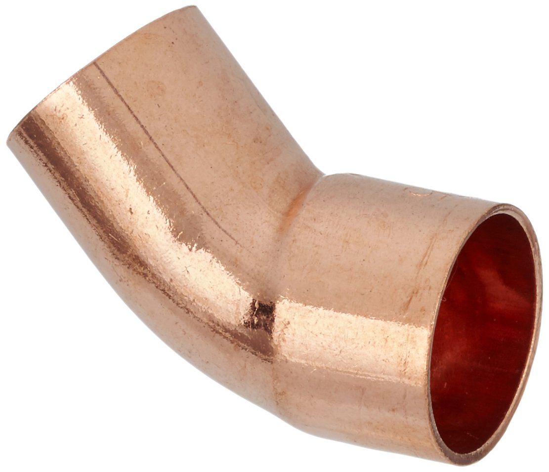 CORNAT T564015 15 mm 45 Degree Soldering Bend - Clear (10-Piece)