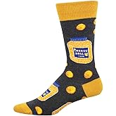 Socksmith Men's Cheese Balls Crew Socks, charcoal heather