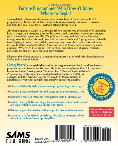 Absolute Beginner S Guide To C Pricepulse