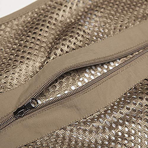 LOPILY Herren Outdoor Weste Mesh Funktionsjacke Atmungsaktiv Arbeitsweste Multitasche Anglerweste Arbeitsbekleidung… – Bild 6