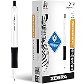 Zebra Pen, SARASA Dry X1+ Retractable Gel Pens, 0.7mm Medium Point, Black Ink, Fast-Dry Smear-Resistant Gel, Protective Coated Ergonomic Barrel with Comfort Grip, Left-Hand Friendly, 12-Pack (41510)
