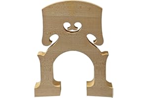 WUQIMUSC 3/4 Upright Bass Bridge, Double Bass Bridge, Natural Maple Wood, Smooth, Durable, Handcrafted, Replacement Upright Bass Parts (3/4 size)