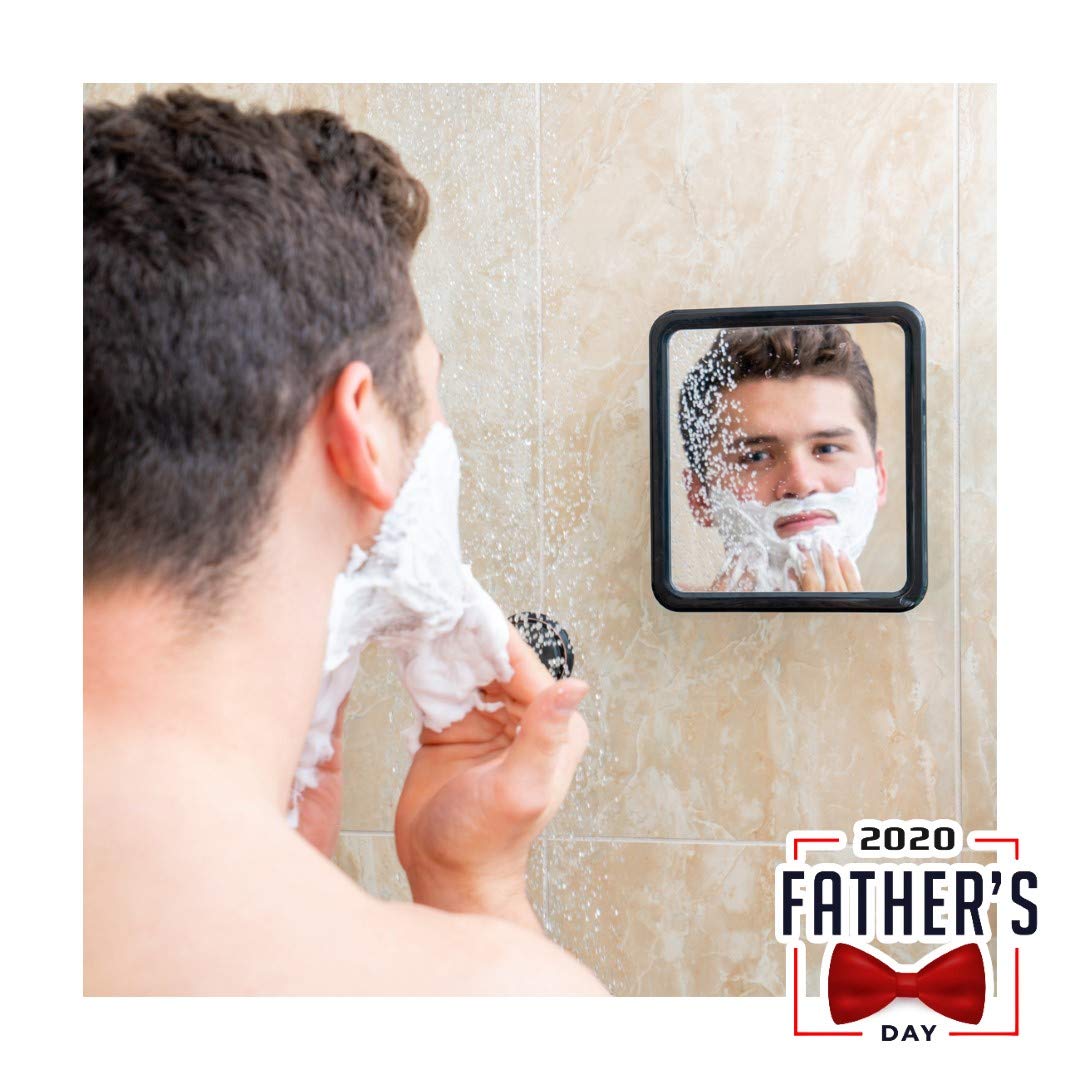 2019 Shatterproof Fogless Shower Mirror for Fog Free Shaving with Upgraded Suction & Swivel, Portable and Travel Ready, 8" x 7" : Beauty
