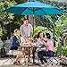 Abba Patio 9ft Patio Umbrella Outdoor Umbrella Patio Market Table Umbrella with Push Button Tilt and Crank for Garden, Lawn, Deck, Backyard & Pool, Turquoise