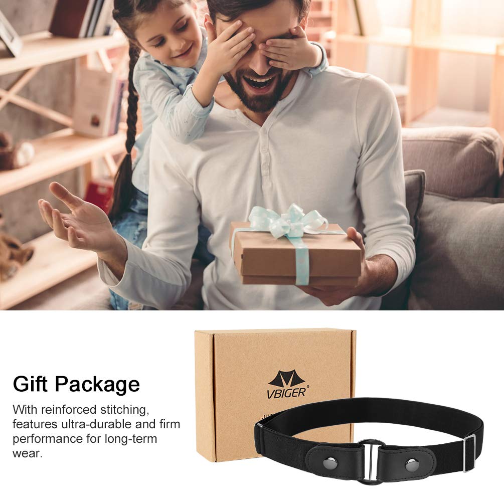 VBIGER No Buckle Invisible Elastic Belt for Men Width 1.4\