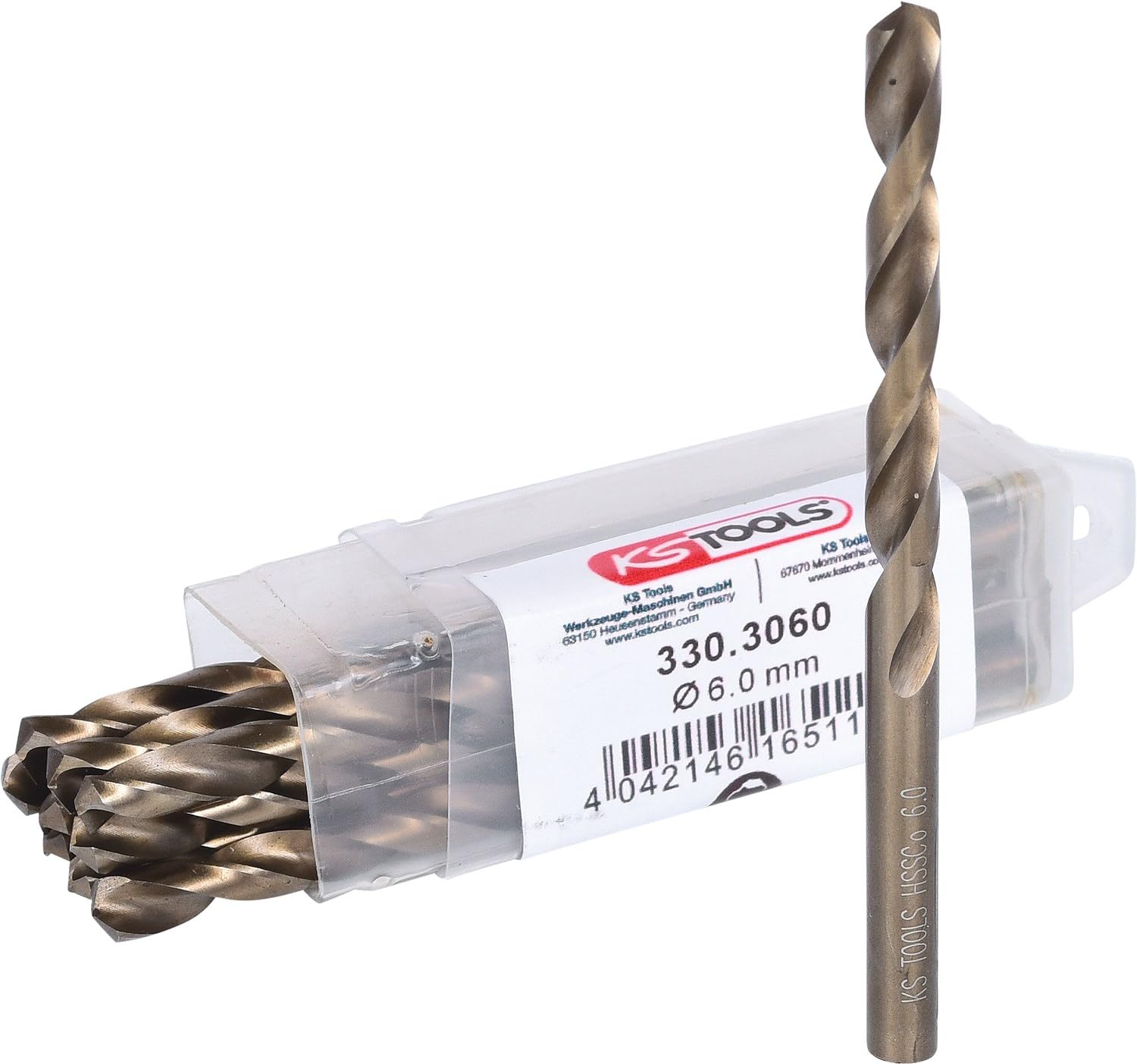 Ks Tools HSS-G 6.0mm Co 5 Twist Drill (10 Pieces) — image 1