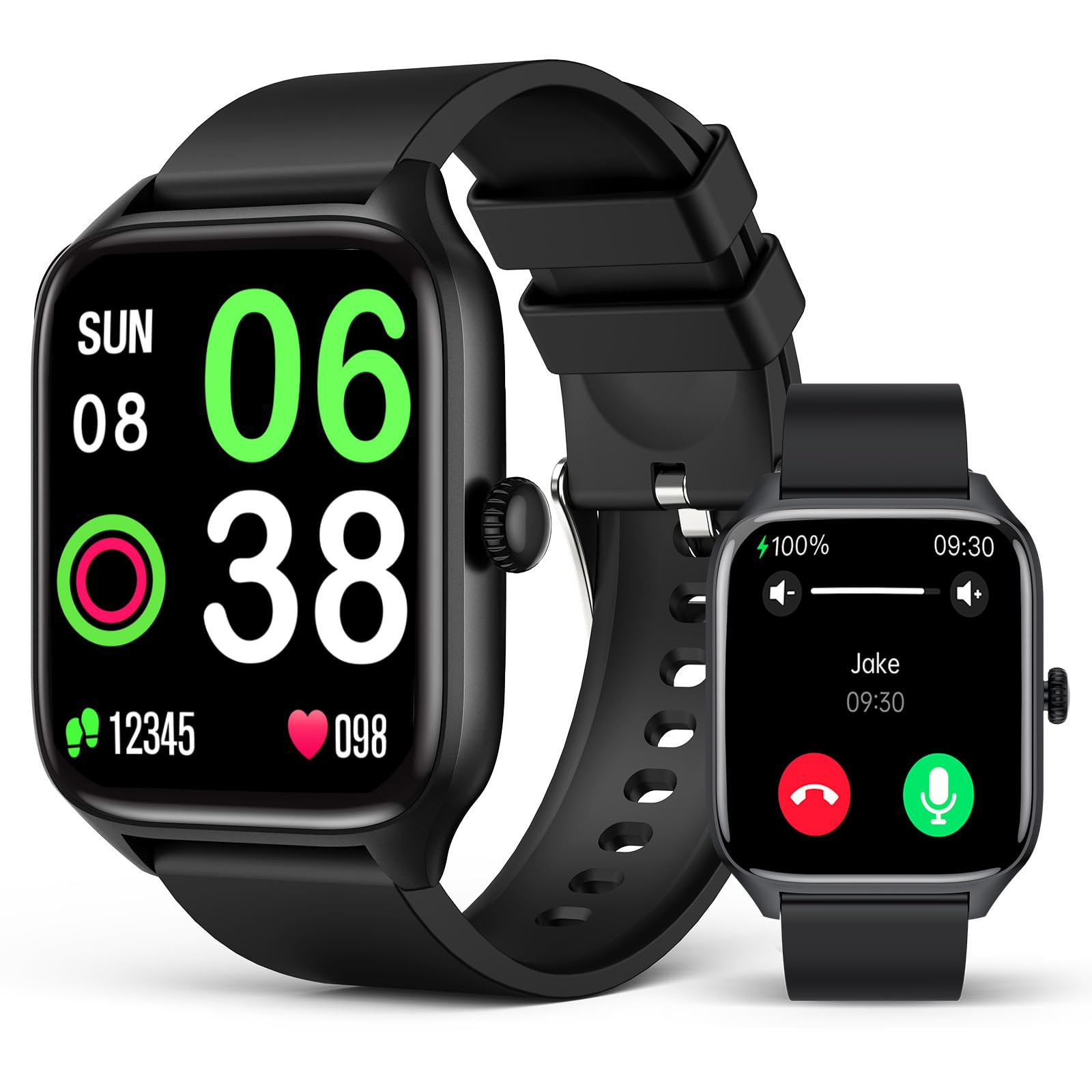 Photo 1 of BooaBei Smart Watch for Men Women, 1.96" GPS Watcher with 120+ Sports Modes, Blood Pressure/Heart Rate/Blood Oxygen/Sleep Monitor, IP67 Waterproof Smartwatch for Android iOS
