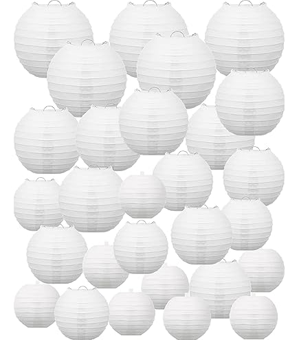 TEWWCEO LED Ballons Lampes, 16 Pièces LED Lampion, Blanc Chaud