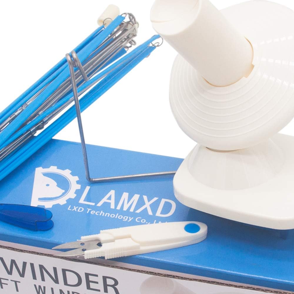 LAMXD Yarn Ball Winder and Yarn Umbrella Swift, Multicolor, 4 oz + Swift - Image 5