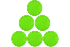 ONE250 3 1/4 inch Air Hockey Pucks, Full Size Goal Packs Replacement Accessories for Game Tables (6 Pcs)