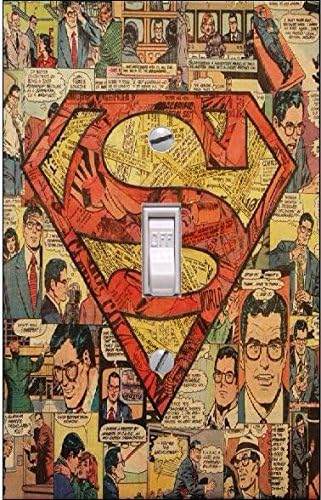 Timeless Invites Superman Comic - Light Switch Cover- Superman- Switch Plate Cover