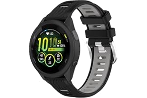 Nacorulu for Garmin Venu 3S Bands,18mm Double Color Soft Silicone Replacement Strap for Garmin Forerunner 265S 255S/Vivoactive 4S