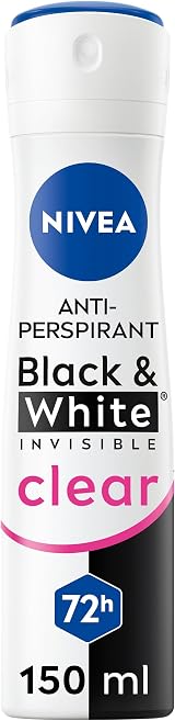 NIVEA Black & White Invisible Anti-Perspirant Spray 150ml 72h