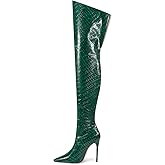 LINMUYOUJIA Thigh high boots for women striped Back zipper Burgundy Zebra Print Over the knee Sexy gold white pointed toe Cow Print leopard Magenta stiletto heel