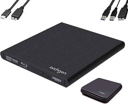 Archgon Stream Uhd External 4k Ultra Hd Player Blu Ray xl Burner For Pc Usb 3 0 Usb C M Disc Protection Box Aluminum Black Amazon Co Uk Computers Accessories