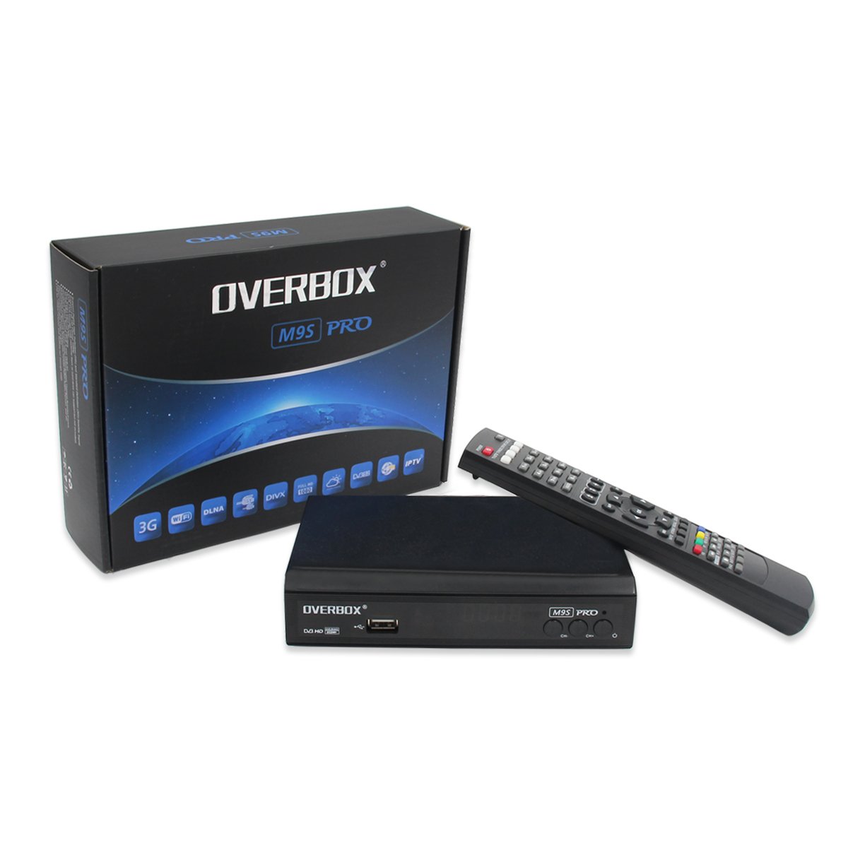 OVERBOX Receptor de TV Digital Satélite VS MS Pro DVB S Freesat