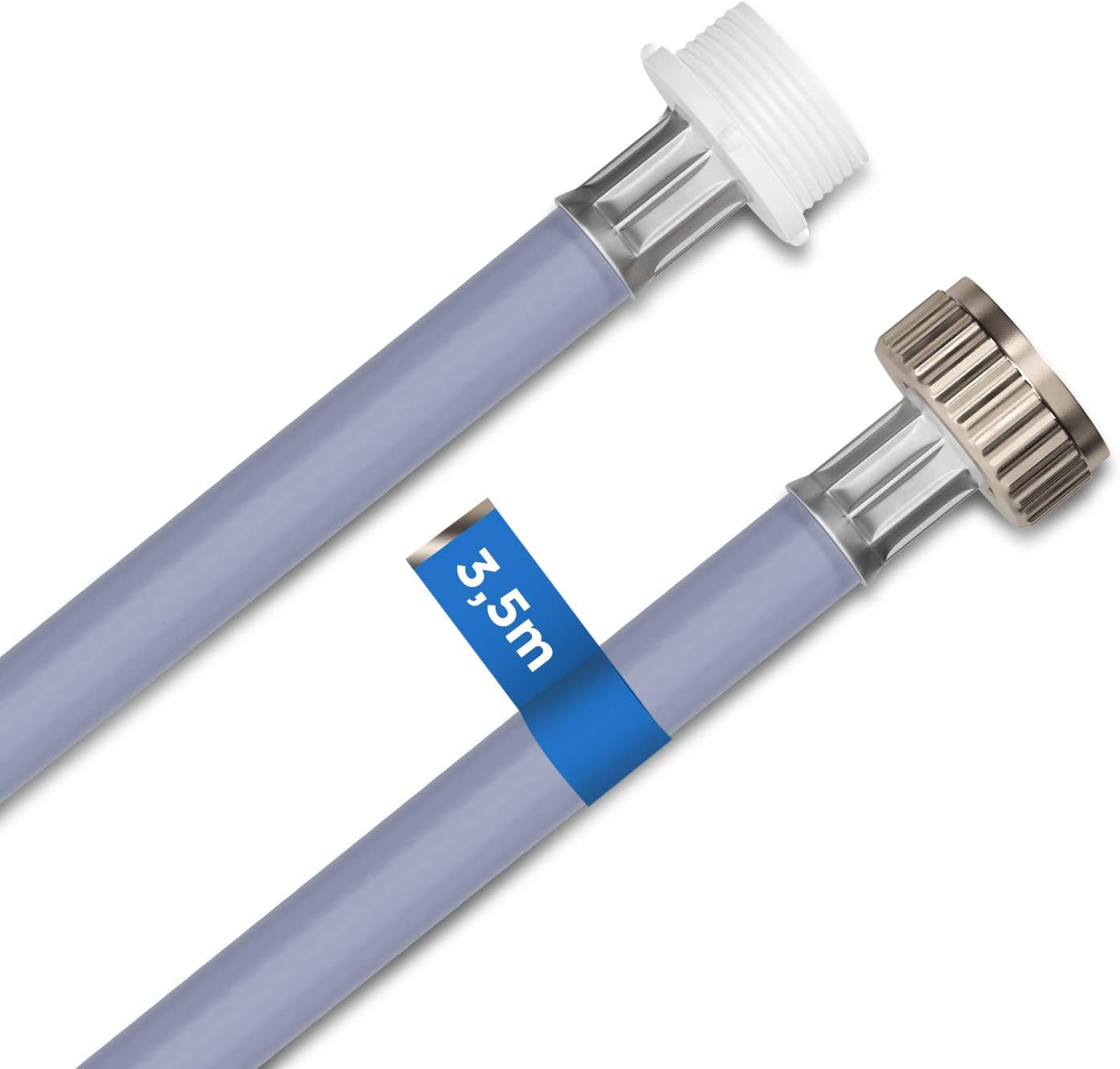 VIOKS Zulaufschlauch Verlängerung Gerade/Gerade 3,5 m 25°C Kaltwasserschlauch Universal Schlauch Waschmaschinenschlauch Sicherheitsschlauch für Waschmaschine Spülmaschine