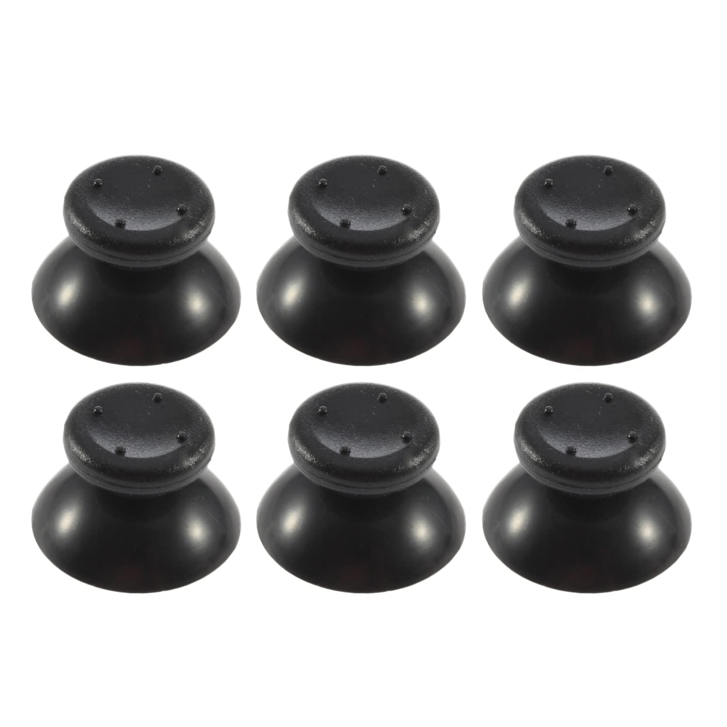 6PCS Plastic Thumb Stick Joystick Caps Grips Covers Thumbsticks Replacement for Xbox 360 Controller Accessories (Black)