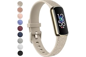 Vanjua Band Compatible with Fitbit Luxe Bands Women Men, Soft Silicone Adjustable Waterproof Sport Replacement Wristbands Strap for Fitbit Luxe Fitness Tracker