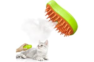 LUPAPA Steamy Cat Brush, 3 In 1 Pet Steam Brush, Massage Cleaning Brush for Removing Loose Hair and Knots from Cats, Suitable