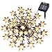 KEDSUM Outdoor Snowflake Solar String Lights, 20ft 30 LED Waterproof Outdoor Decoration Lighting Fairy Lights for Christmas Trees, Garden, Patio, Wedding, Party and Holiday Festivals (Warm White)