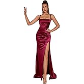 ADYCE Formal Dresses for Women Wedding Guest Cocktail Party Satin Sexy Bodycon Long Gala Evening Gowns Prom Dress