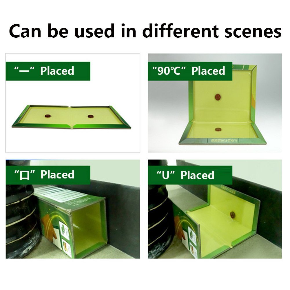 Mouse Glue Trap Sticky Boards Peanut Butter Scented Mice Rat Traps with Professional Strength Glue Kid Pet Safe Easy to Use Best Eco-Friendly Traps Rodents Cockroaches Bugs Ants Spiders (6 Pack)