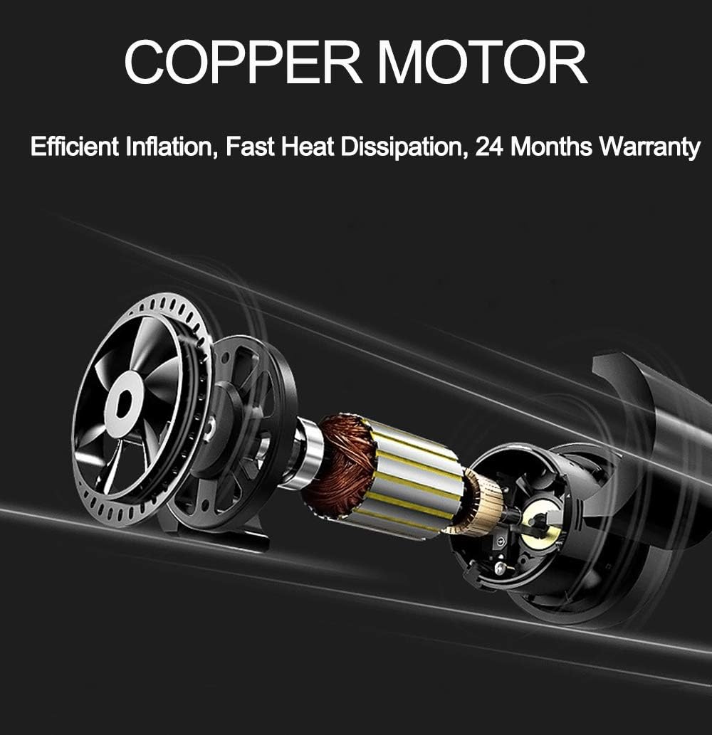 Akface Tire Inflator Portable Air Compressor, DC 12V Digital Air Pump for Car Tires, Bicycles and Other Inflatables, Auto Shut Off Feature: Home Improvement