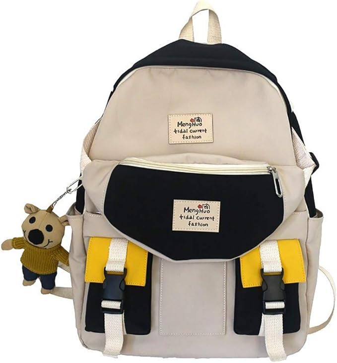 Korean student backpack, chest bag, twopiece suit, large