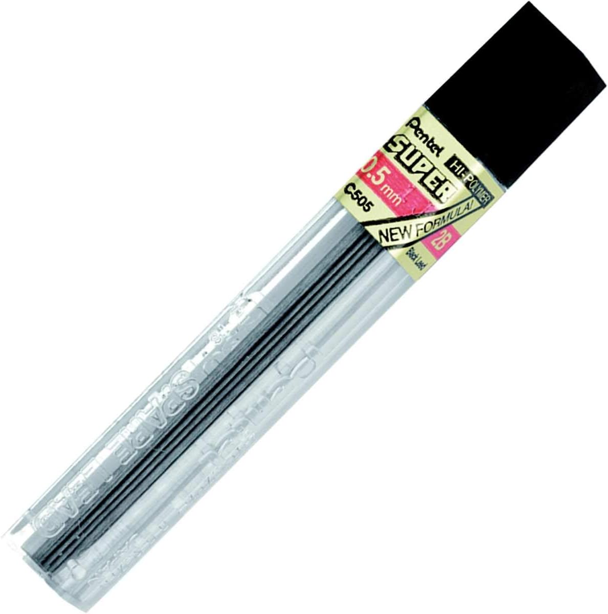 Pentel Refill Lead Extrastrong Hipolymer in Tube of 12 x 2B 0.5mm Ref C5052B [12 Tubes