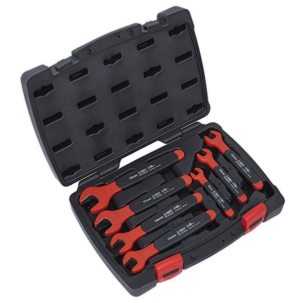 Sealey Ak63171 Insulated Open End Spanner Set 7Pc Vde Approved