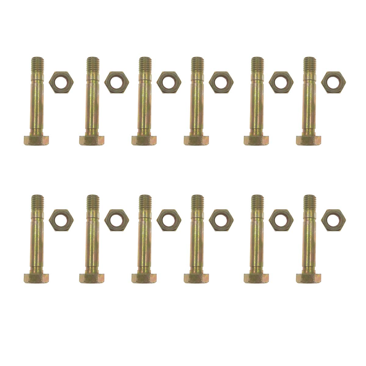 Cancanle 12 Pack Shear PINS and Nuts Replacement for Rotary 5575 Fits Ariens 52100100