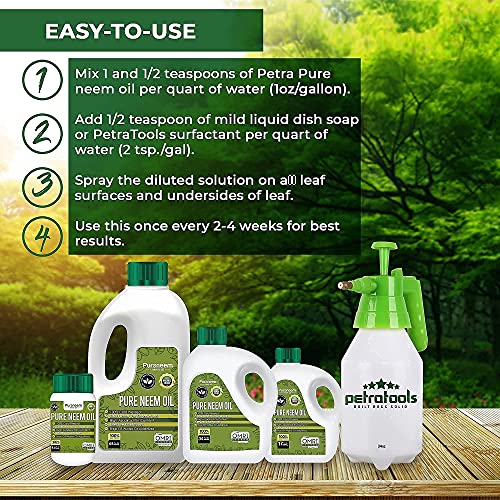 Pure PetraTools Neem Oil for Plants Organic Neem Oil Spray for Plants