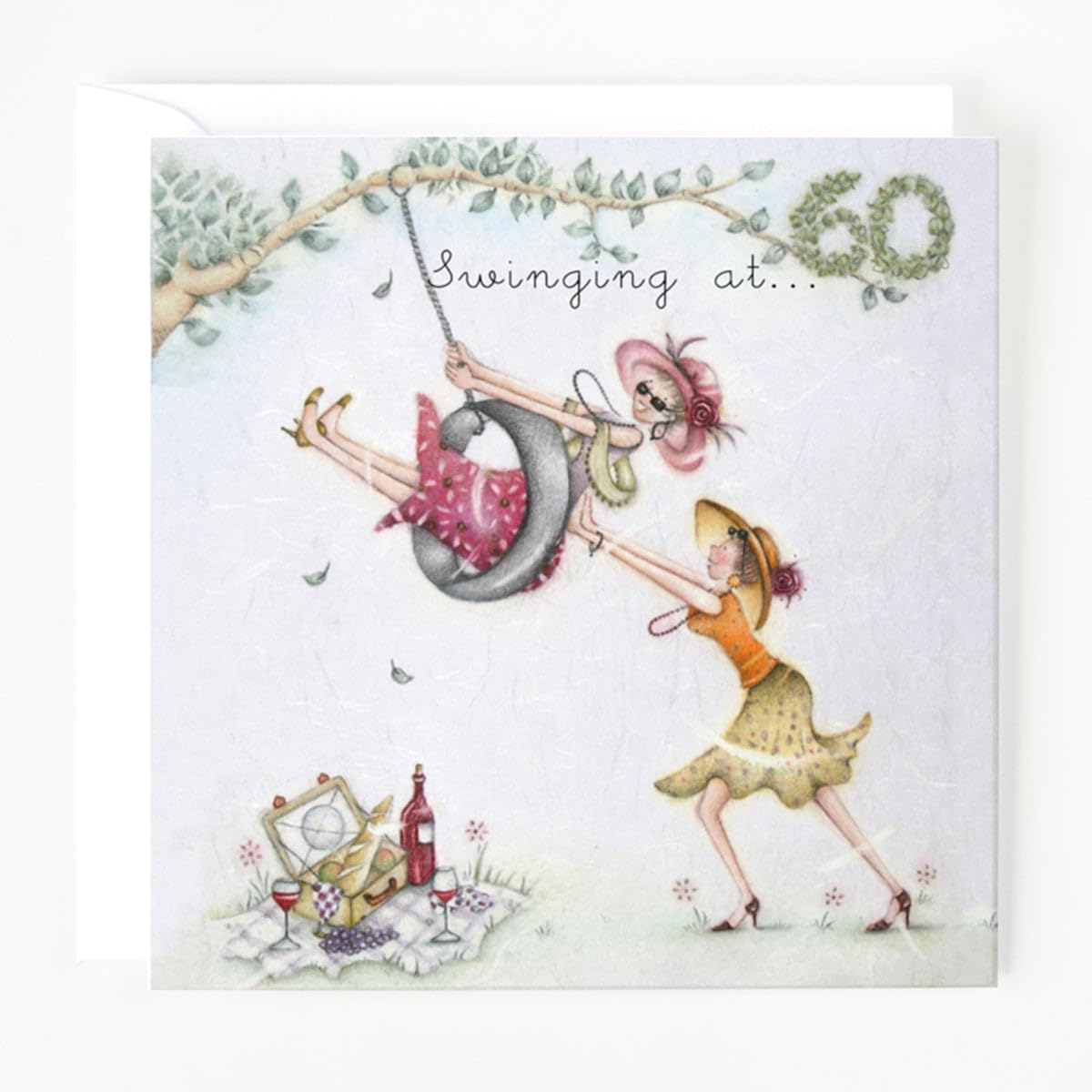 60th Birthday Card "Swinging at 60" (Ladies Who Love Life)