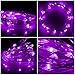 ITART Purple LED String Lights Battery Powered Set of 8 Mini Fairy Lights 20 LED 6ft Thin Wire Rope Lights for DIY Craft Mardi Gras Carnival Halloween Centerpiece Decoration