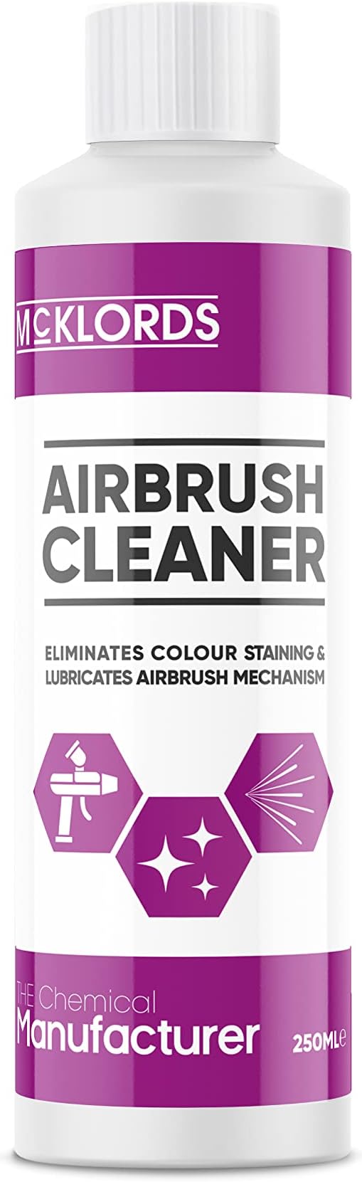 McKLords Airbrush Cleaner Solution 250ml Acrylic Paint Cleaner for Airbrushing