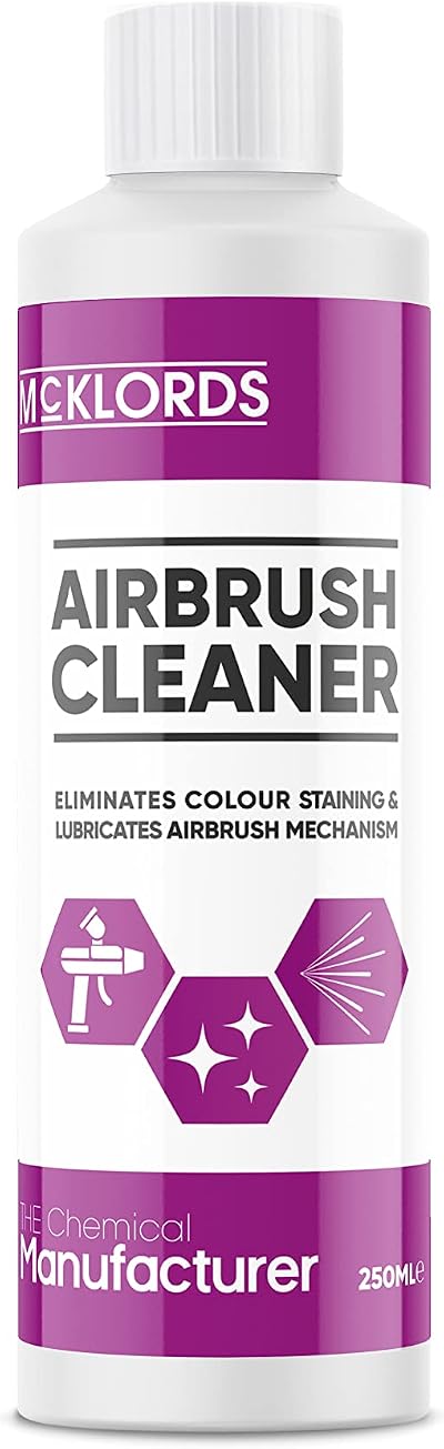 McKLords Airbrush Cleaner Solution 250ml Acrylic Paint Cleaner for Airbrushing