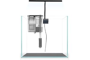 Aqua Worx Cube Aquarium Starter Kit - Small Aquarium Fish Tank Kit - Aquarium Starter Kits with 2 Gallon Fish Tank, Black Leveling Mat, EOS LED Light, and Glass Tank Filter - Beginner Fish Tank Kit