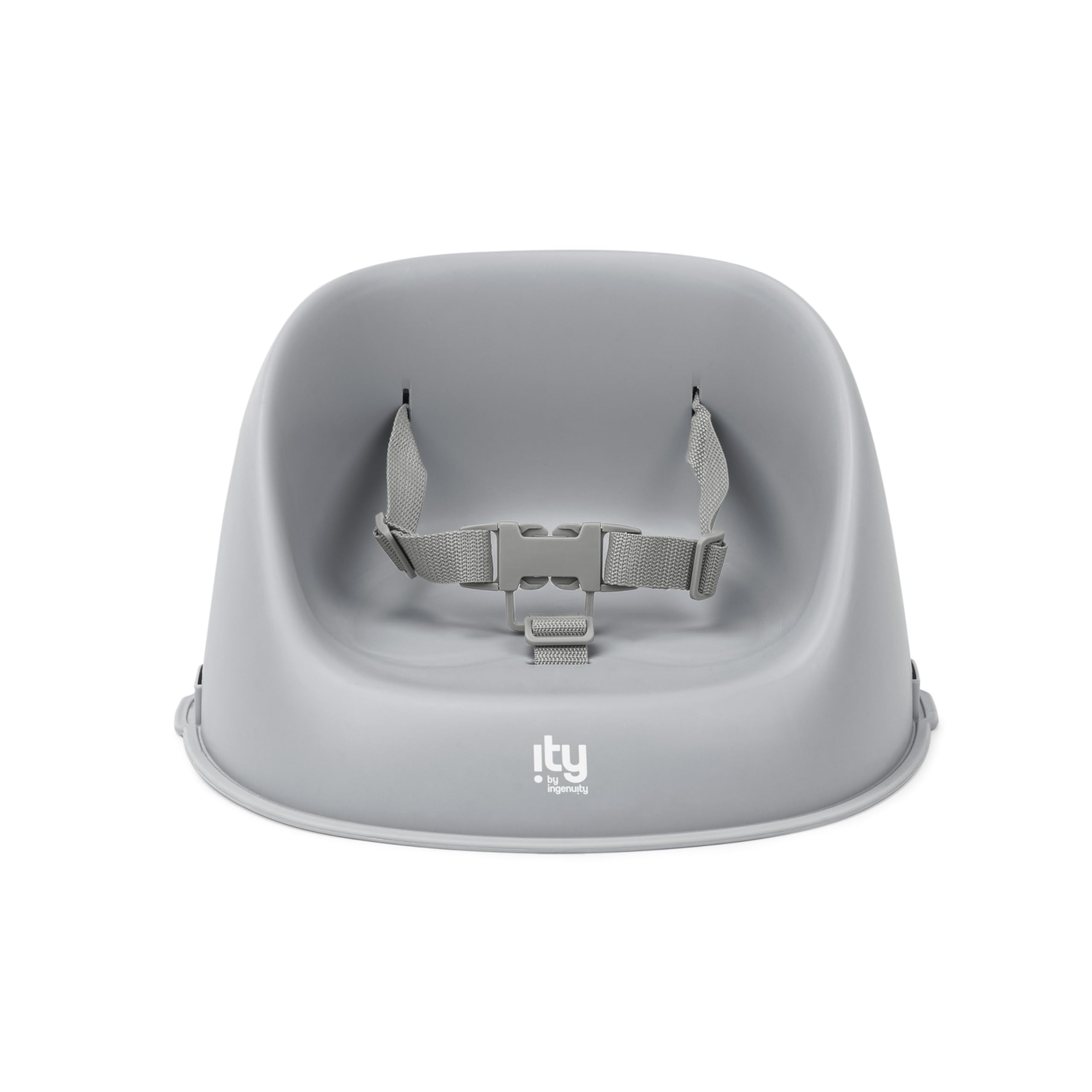 Ingenuity: ity by Ingenuity My Spot Easy-Clean Baby Booster Feeding Chair, 3-Point Harness, Washable Removable Straps - Grey, User Age Range: 6 - 60 months, Requires Assembly